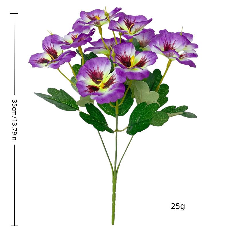 Jedwabna Dekoracja z Fiołków i Phalaenopsis Sztuczne Kwiaty do Domu, Hotelu, na Zewnątrz, na Wesele