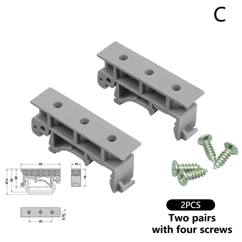 35mm 2Pcs/Lot DRG-01 PCB Mounting Brackets For DIN C45 DRG-02 Rail Adapter Circuit Board Bracket Replacements Parts