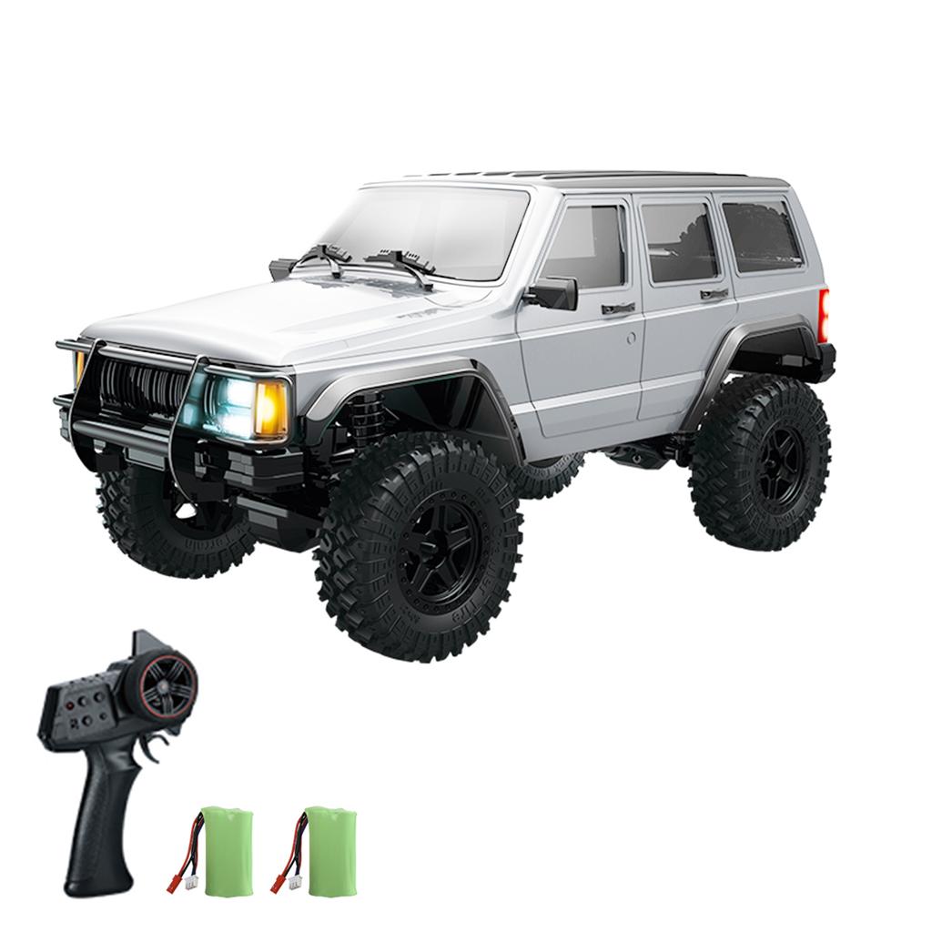 Remote Control Car, 2.4GHz 4WD Rechargeable Electric Off-Road Vehicle with LED Lights 3 Batteries, 1
