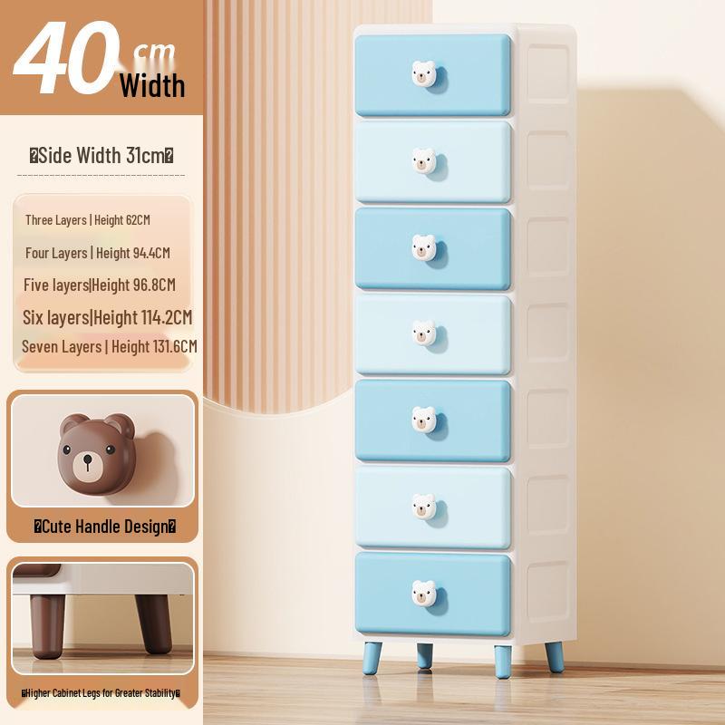 Children's Toy & Snack Storage Plastic Organizer Drawer Cabinet for Home Clothes