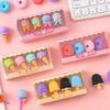 1Pcsmix Student Creative Boxed Eraser Simulated Dessert Modeling Pencil Eraser Boxed Eraser Kindergarten Activity Gift