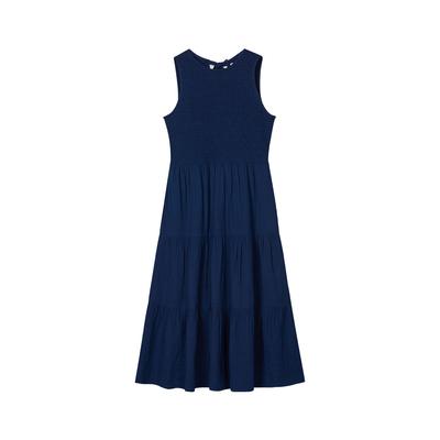 Levis Fashionable Versatile Comfortable Fresh Solid Color Pleated Sleeveless Dress Women Dresses 0061T-0000