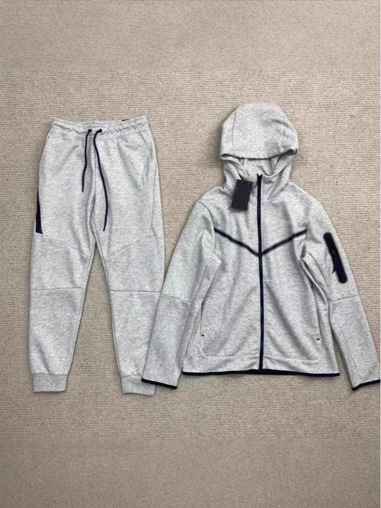 Tuta sportiva casual da uomo 2024 con cappuccio e zip laterale