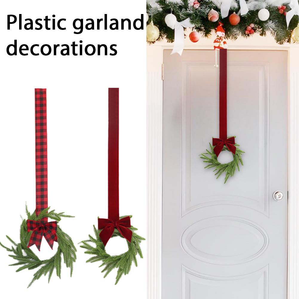 6pcs Christmas Mini Wreath For Cabinet Mini Artificial Garland Decor Mantel Wreaths Xmas Cabinet Fake Plant Garland Hanging C4E6