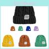 Womens Twisted Solidcolor Knitted Woolen Hat Coldresistant Winter Versatile
