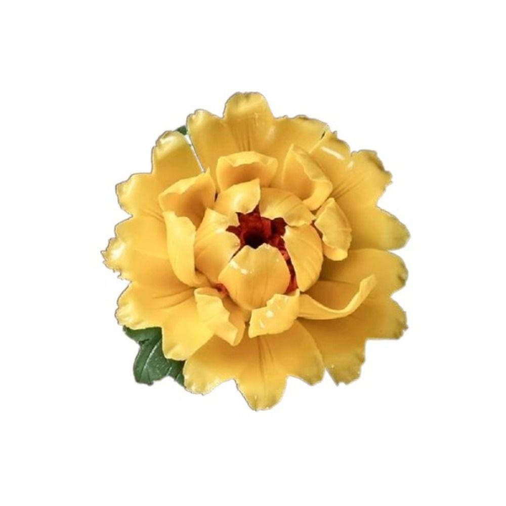 

Peony Rose Peony Incense Inserts Handmade Ceramic Flower Incense Tray Living Room жёлтый