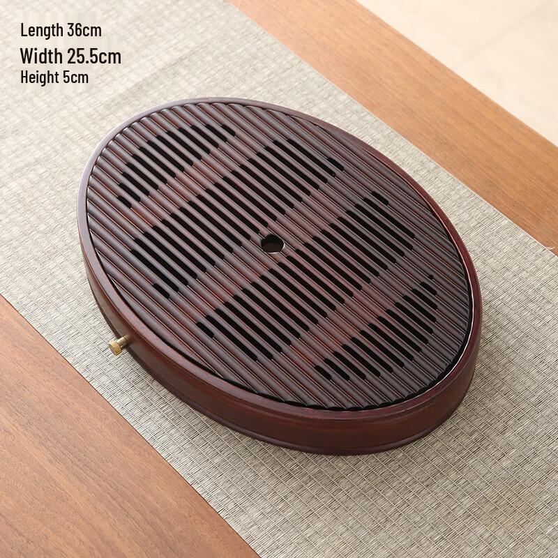 Jialang Oval Bamboo Tea Tray with Drainage