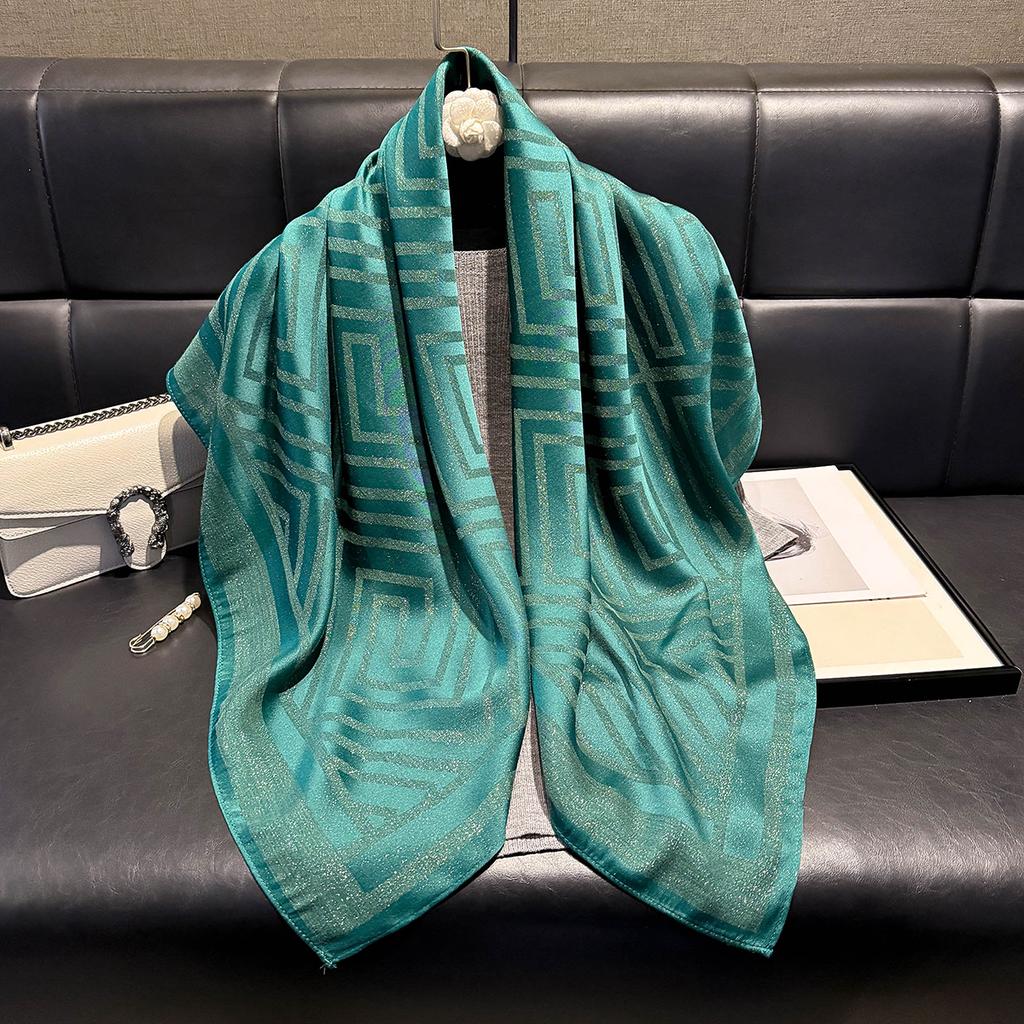 Muslim Silky Kerchief Fashion Ladies Print Hijab Tencel cotton Gauze Scarf Beach Sun Protection Shawl Decoration Wrap Headscarf