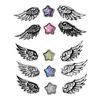 Alloy Stainless Steel Star Angel Wing Studs Earrings Rusts Resistant Ear Accessories Jewelry for Everyday Wear