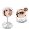 Foldable USB Charging or LED Battery Mirror Night Cabinet White Cosmetic Mirror with 10x Magnifying Mirrors | Bath Mirrors