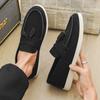 2025 Hot Sale Men's Slip On Loafers Lightweight Breathable Comfort Non Slip Soft Sole Hand Sewn Tassels Casual Walking Shoes