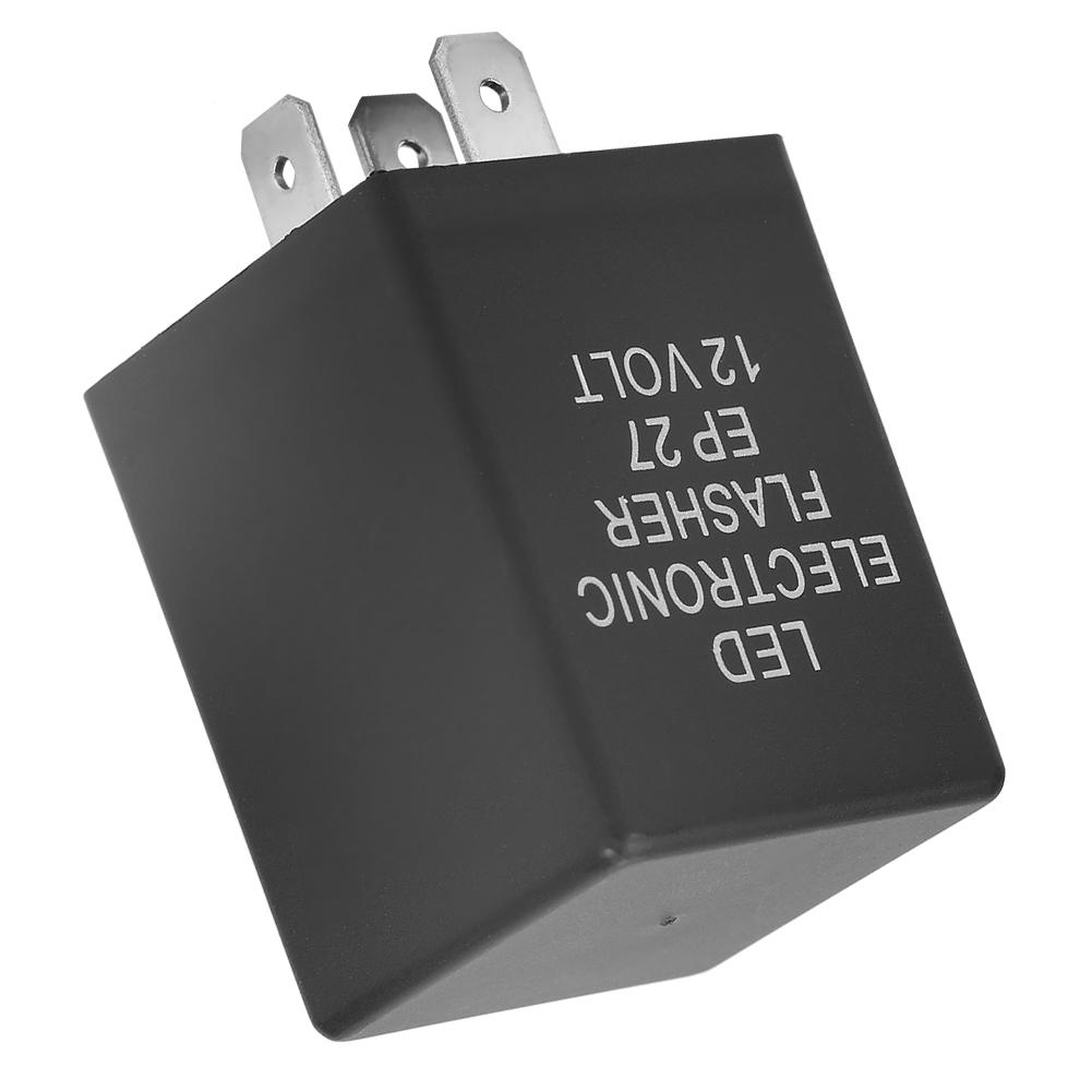 EP27 5 Pin LED Flasher Relay Waterproof Dustproof Turn Signal Hyper Flash Fix 12V with Simple Structure Plug and Play