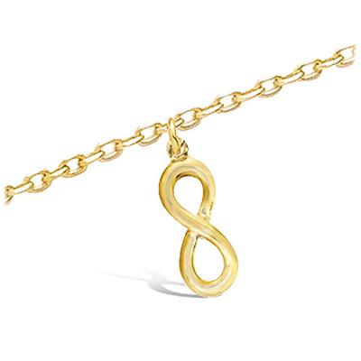 [K9121] - Vergoldetes Fußkettchen 'Infini' Gold