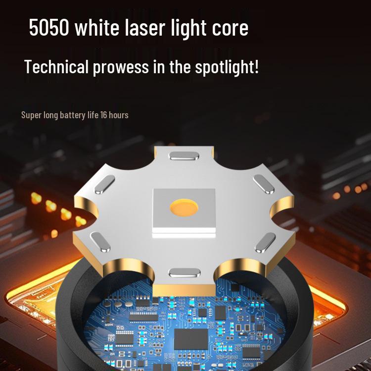 Rechargeable Tactical Flashlight - Super Bright Long-Range Spotlight with Extended Battery Life, Portable for Outdoor and Home Use.