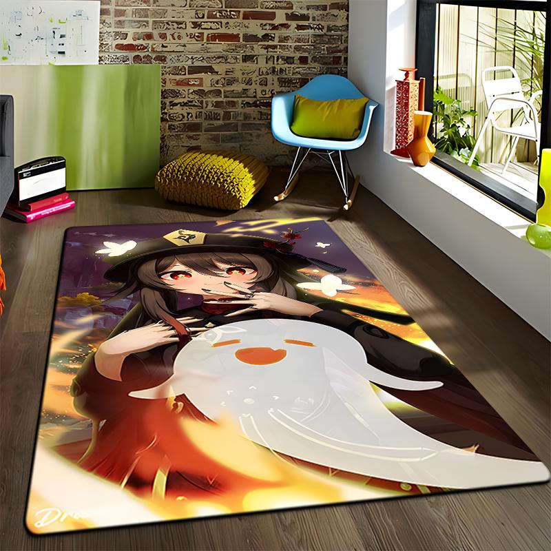 Anime Genshin Carpets Living Room Decoration Bedroom Parlor Tea Table Area Rug Mat Soft Flannel Large Rugs and Baby Gift Carpet