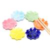 Ceramic Sakura Blossom Chopsticks Holder Colorful Spoon Fork Chopstick Rest Stand Kitchen Tool Tableware Dining Table Decoration