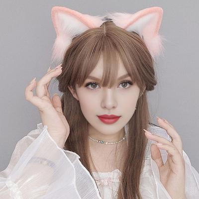 Japon Tarzı Kafa Bandı Peluş Kedi Kulağı Dekoru Saç Çemberi Hediye Yapımı Parlak Renkli Giyinme Aksesuarı Saç Aksesuarları