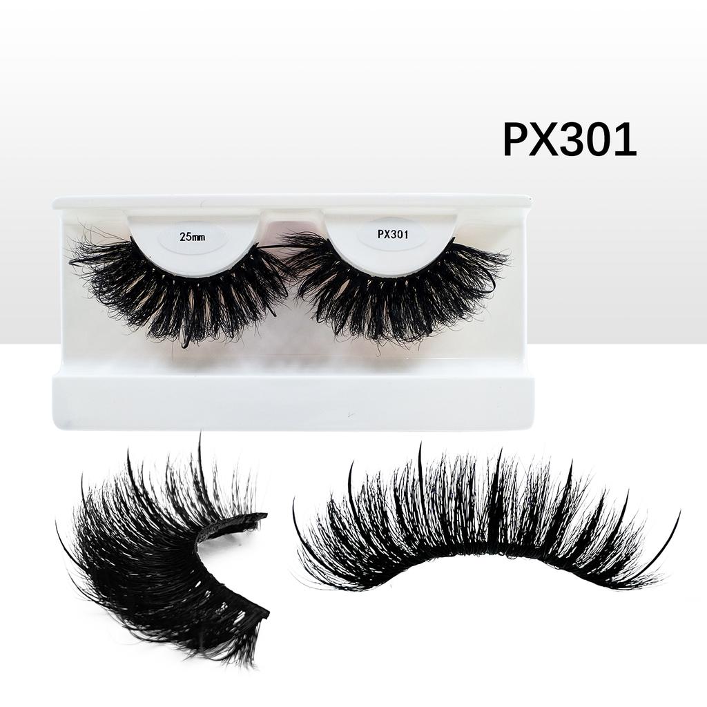New Spike Real Mink Lashes High Quality 16mm 18mm 20mm 25mm Volume Fluffy Wispy Strip Lashes Suppliers Wholesale Mink Eyelashes