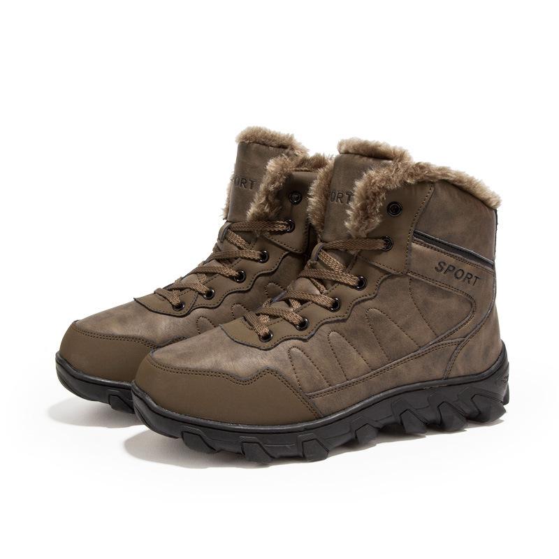 Men s High-Top Snow Boots with Thick Sole & Warm Velvet 43