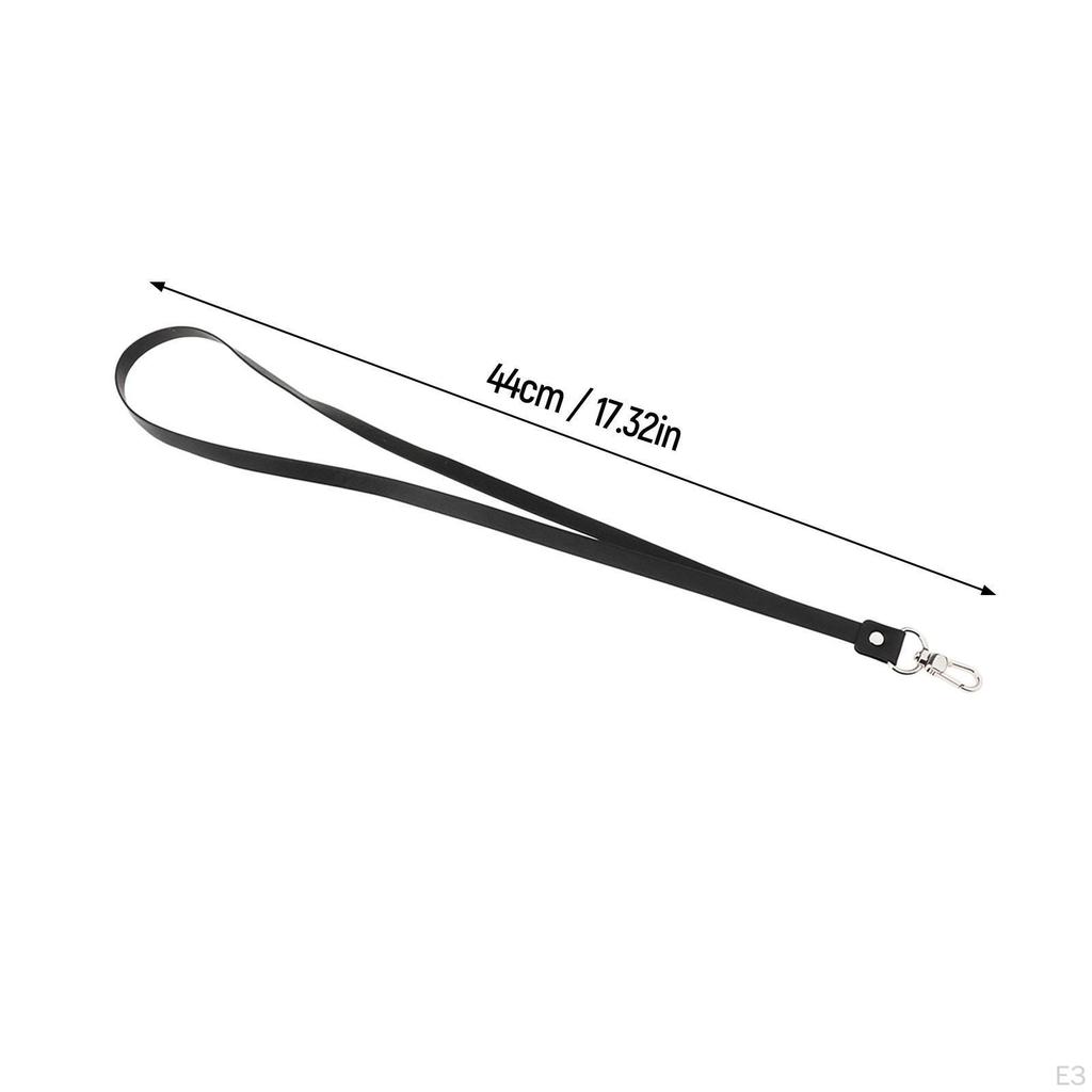 Retro PU Kožený Krční Popruh Šňůrka Kovový Klip Karty Odznaky