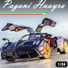 1/24 Scale Huayra Diecast Car Model Toy, Pull Back Toy Vehicle with Sound and Light for Kids Toddler Boys Girls Gift Collection