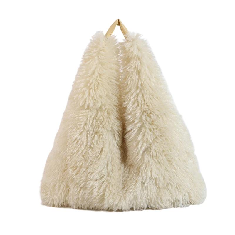 Simple Feminine Fur Shoulder Bag Large Capacity Casual Bags Versatile Bag New Styles