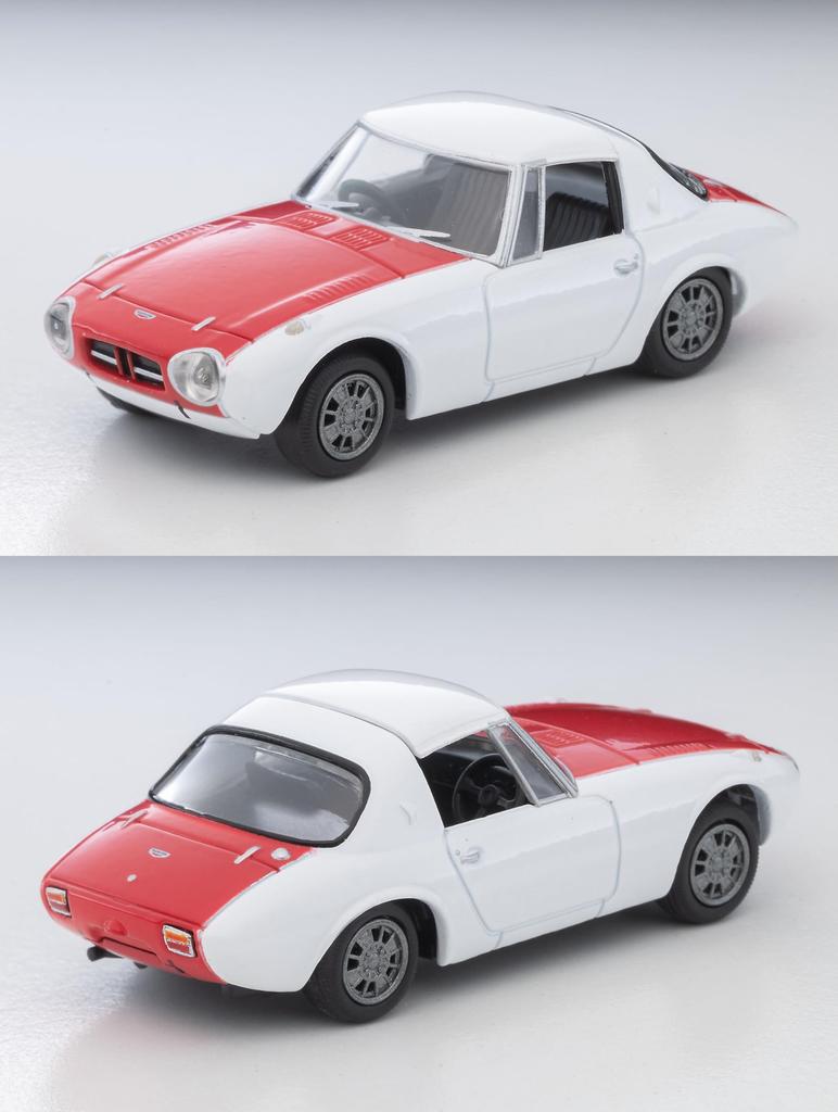 TOMYTEC Tomica Limited Vintage Scale Toyota Sports 800 Custom Color 1965 Finished 336044 1/64 LV-215a Specification, White/Red, Model, Model,