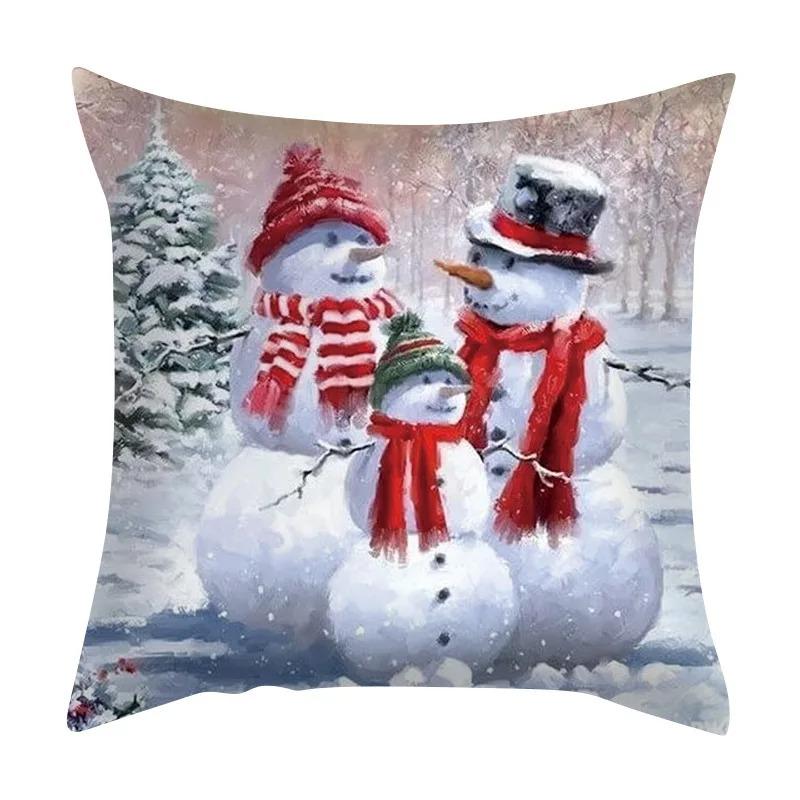 Christmas Themed Pillowcases Car Accessories Office Santa Claus Living Room Sofa Home Pillowcases