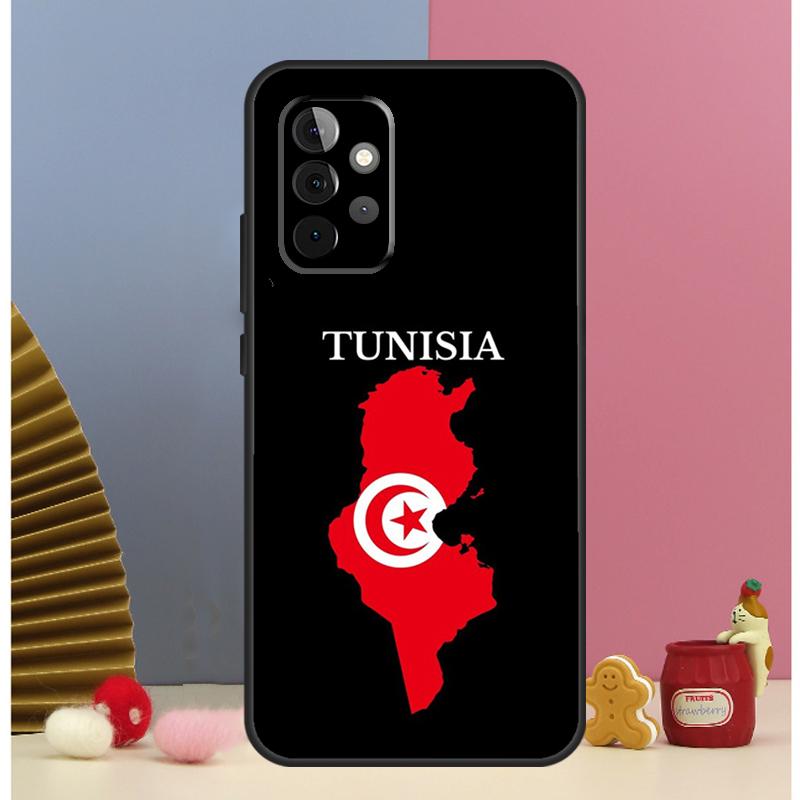 Tunisia Flag Map Case For Samsung Galaxy A56 A16 A26 A36 A13 A33 A53 A17 A54 A34 A14 A15 A35 A55 A52 A12 A32