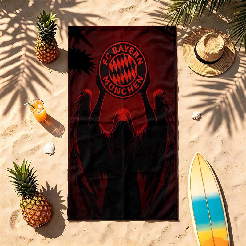 FC Bayern Munich (19) Theme Beach Towel Sand Resistant Soft And Comfortable Suitable For The Pool Camping Yoga And Diving A Travel