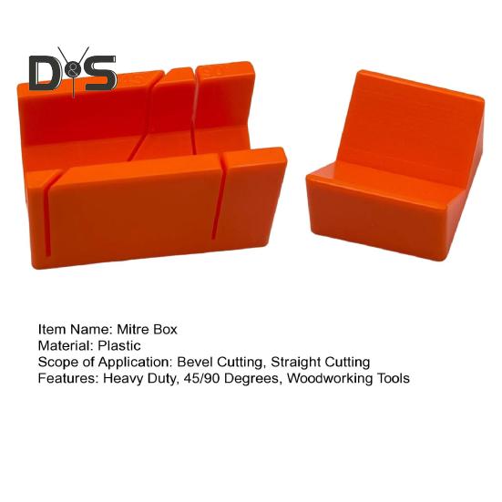 2 Bucăți Cutie Mitră Heavy Duty Unghiuri 45/90 Grade Meșteșuguri Metalice Lemn Plastic Cutie de Tăiere Instrument Ghid pentru Bricoleur Dulgher Sculptor în Lemn Tâmplar