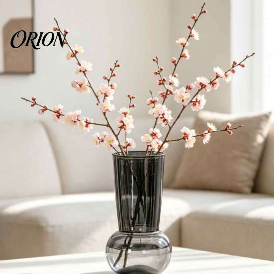 Durable Transparent Vase for Long Stem Flowers Hydroponic Flower Vase, Modern Style Imitation Glass Wide Body Elegant Arrangement Vessel Weddings