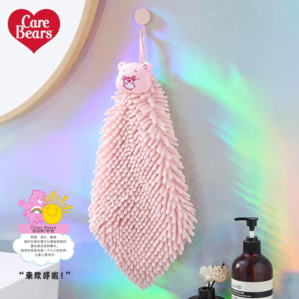 

Полотенце в форме медведя, простого дизайна, быстросохнущее, двустороннее, с петлей для подвешивания 25*25CM розовый