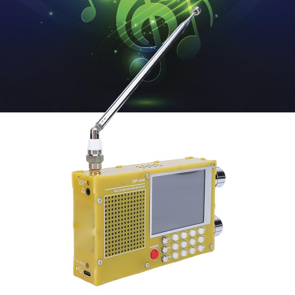 Full Band Radio FM LW MW SW Shortwave Radio 2.8 Inch Resistive Touch LCD Color Screen Portable High Sensitivity Travel Radio