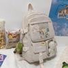 Girls' Student Backpack with Bear & Dinosaur Charms