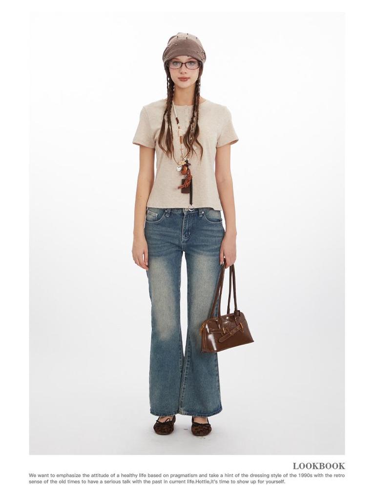 HeyHenry Summer 2025 Slim Fit Two-Piece Hot Girl T-Shirt Set