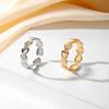 2026 Fashion Wedding Jewellery Rings Love Rings 2 Piece Gold Simple Girl's Accessories Ring Set of 2