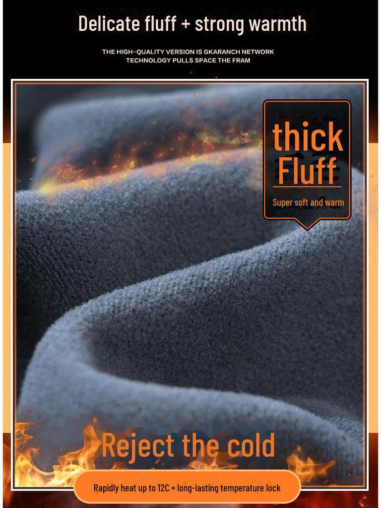 Herren Schwergewicht Samt Strick Winter Gerade Hose mit Drei-Streifen - Locker, Trendig, Hochwertige Freizeit Sportbekleidung.