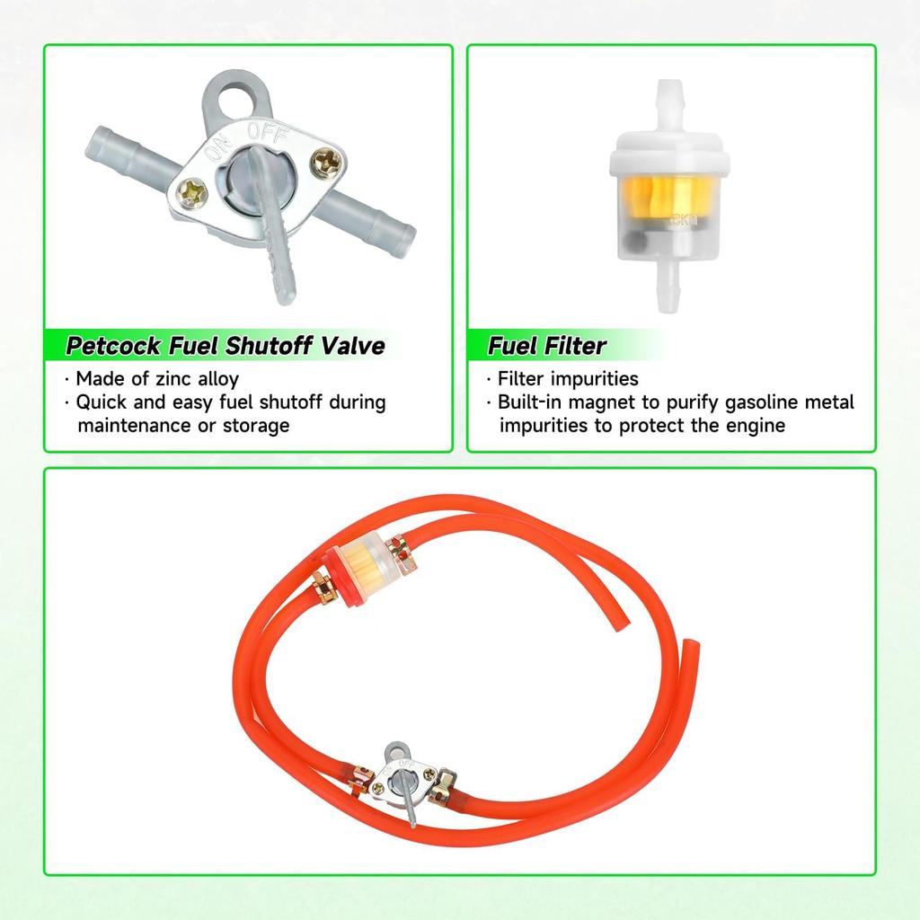 3.28FT 3/16 Inch ID Gas Fuel Line Compatible With 125Cc 110Cc Tao Tao Coolster Apollo GY6 CRF50 XR50 50Cc 90Cc Motorcycle Pit Dirt Bike ATV Go Kart