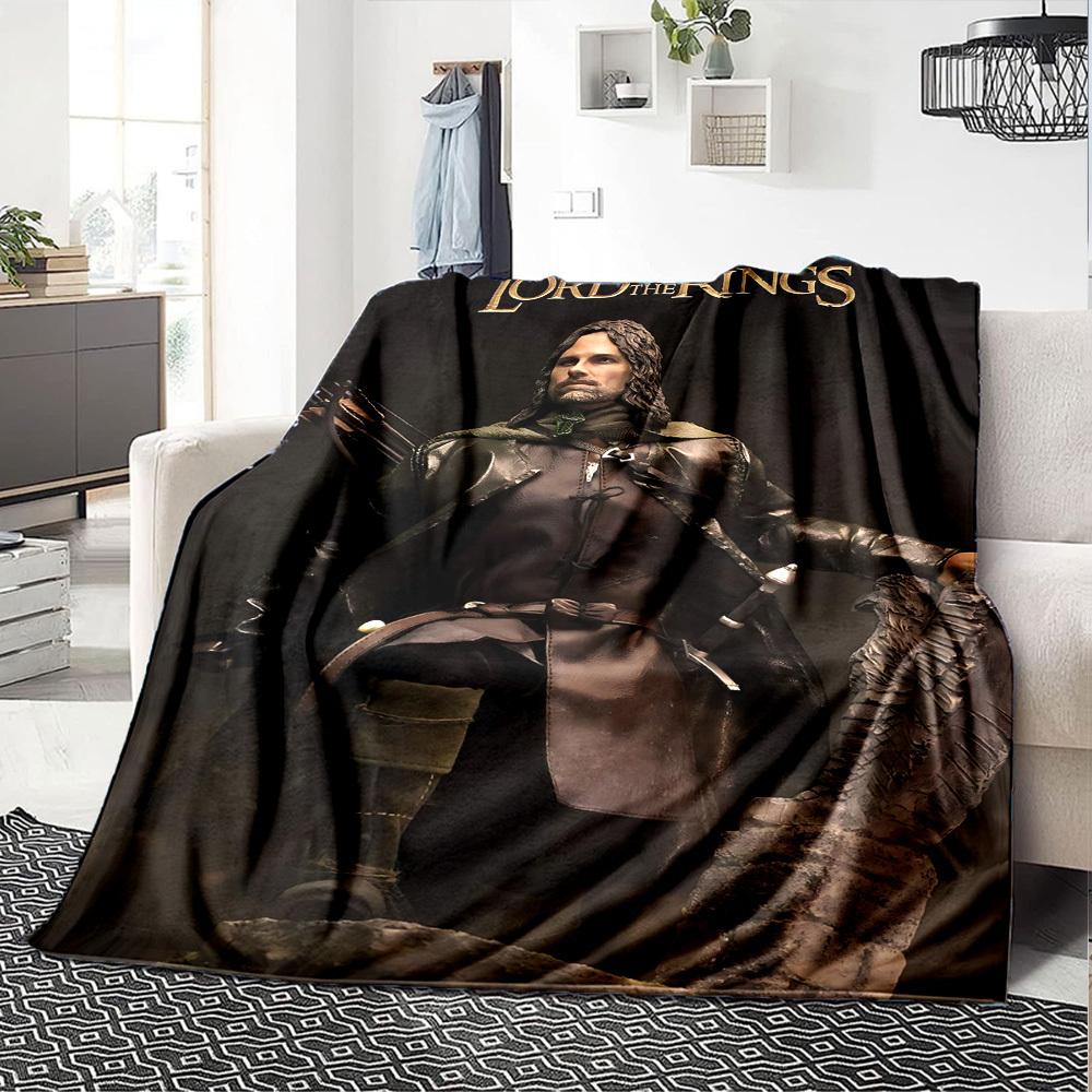 1pc Aragorn Lord of the Rings Flannel Blanket Soft Warm Throw for Home, Office, Travel, All Season Cozy Bedding Gift, Office