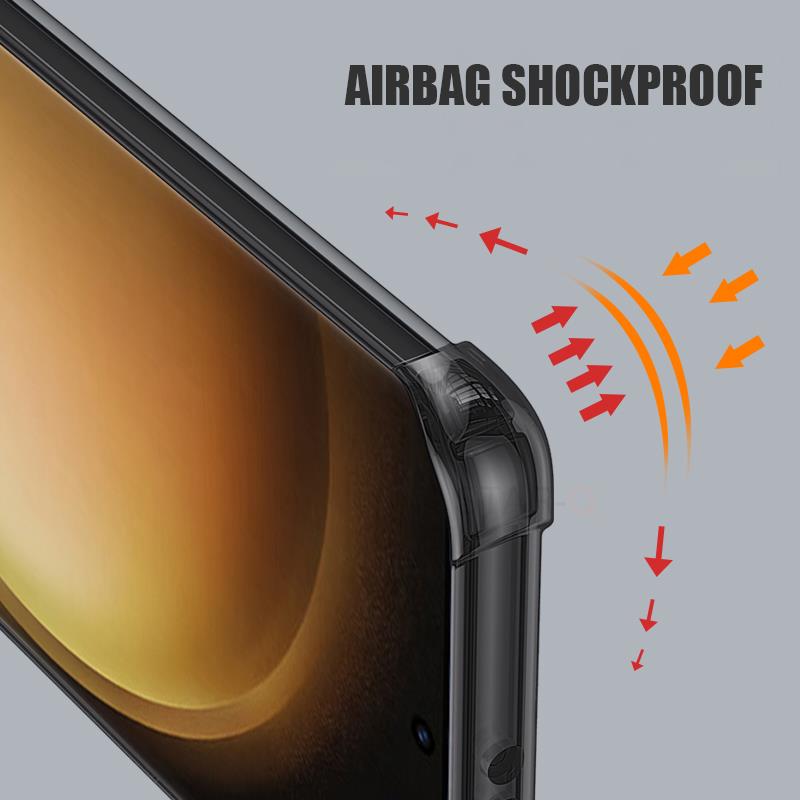 S 23 22 21 20 Airbag Shockproof Black Transparent Case For Samsung Galaxy S23 S22 S21 S20 Fe Plus Ultra g Silicone Back Cover