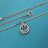 Smile Smiley Face Necklace Female Niche Personality Exquisite Geometric Design Sense Item Decoration Collarbone Chain Female