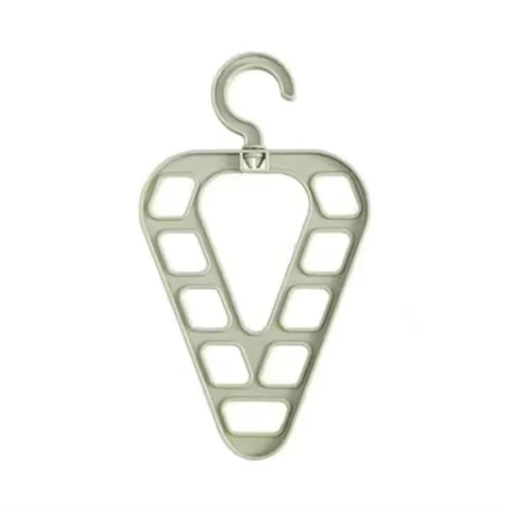 1pc Triangle Nine Hole Clothes Hanger with Rotatable Clothing Storage Rack, Suitable for Wardrobes and Organizing Rooms