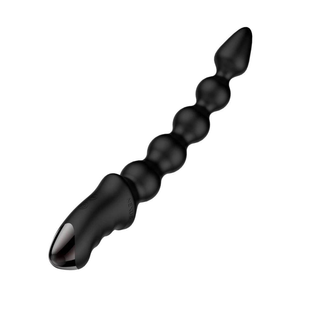 Vibrating Anal Beads - Nexus Bendz Black