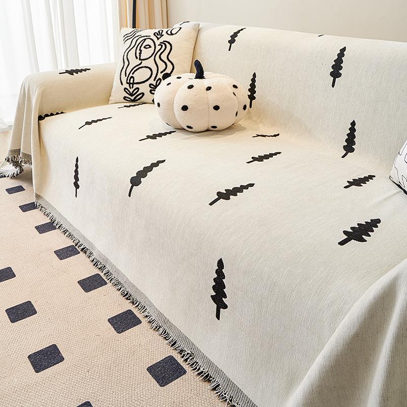 

Полотенце для дивана Lucky Tree в скандинавском стиле, шенилл, устойчивый к царапинам от кошек, всесезонный чехол для дивана, универсальный чехол, противоскользящая ткань 180*380cm