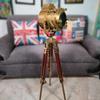 LED Floor Lamps Antique Finish Floor Lamp Spotlight Brown Tripod Home Decor Collectible