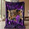 Pink Tigers in Jungle Theme blanket Lightweight Warm Flannel Blanket Decorative Throw Blanket for Home Decoration