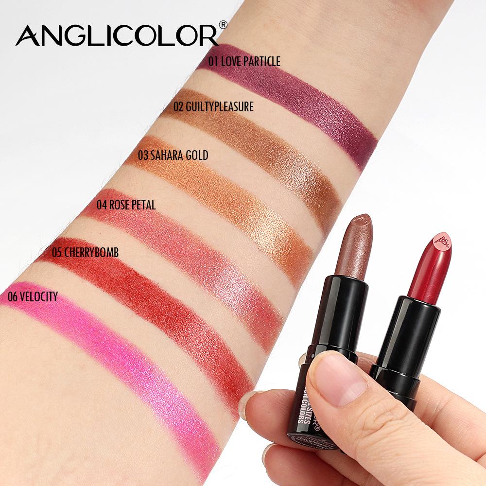 6 Colors Pearlescent Lipstick Set Box, Velvet Fine Sparkle, Long-lasting Waterproof, No Color Fading, No Sticking Glitter Lipstick Set Box