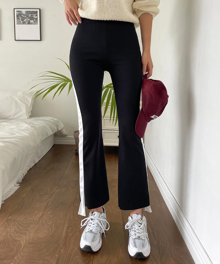 Ppaeppae Saumschnitt Schlagkontrast Leggingshose