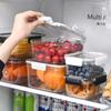 Food-grade plastic fresh-keeping box Large capacity rectangular fruit bento box for refrigerators Storage transparent sealed box